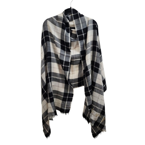 Kate Spade New York Woodland Plaid Wool Gold signature Scarf MSPR $128 - Picture 3 of 10